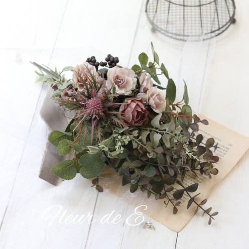 アーティフィシャルフラワー スワッグ 40×25センチ スワッグ Fleur de