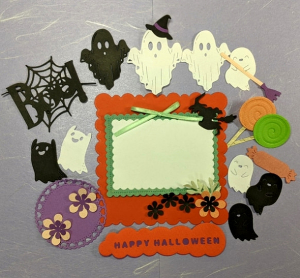 ハロウィン① コメントカード メッセージカード クラフトパンチ ダイカット