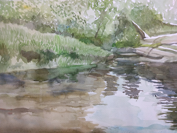 水彩画 湿原 絵画 n 通販 16632093｜Creema(クリーマ)