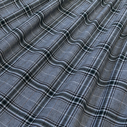 【即納】タータンチェック ロングスカート（グレンチェック）グレー 灰色 チェック 2枚目の画像