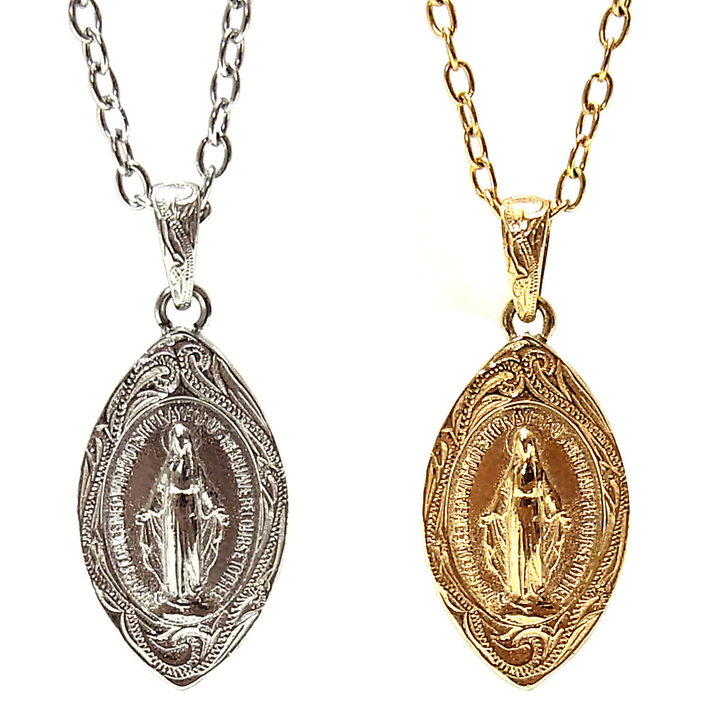 ハワイアンジュエリー マリア ネックレス K14イエローゴールドコーティング インスタ