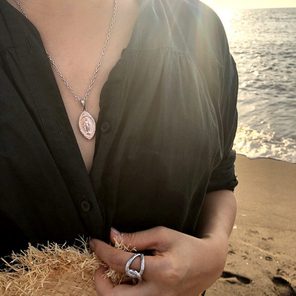 ハワイアンジュエリー マリア ネックレス K14イエローゴールドコーティング インスタ