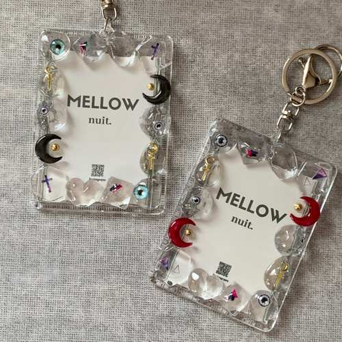トレカケース キーホルダー ハンドメイド クリア ゴールド ラメ