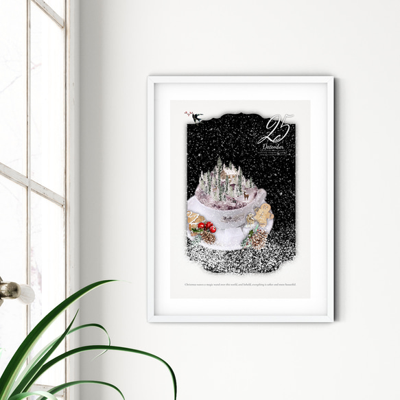 【神秘的なカップの中のクリスマス】インテリア アートポスター　Étape65 8枚目の画像