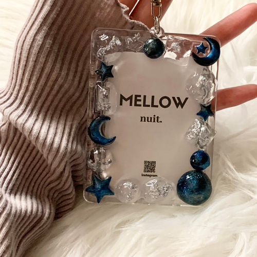 B8トレカキーホルダー】硬質ケース 『 galaxy 』navy blue/ニュアンス