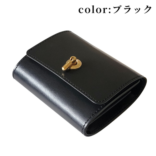 【イタリアンレザー】オコシ金具の三つ折り財布　フルハンドメイド 6dd5bcfcb79eb5cdfa53b1b6f12ece