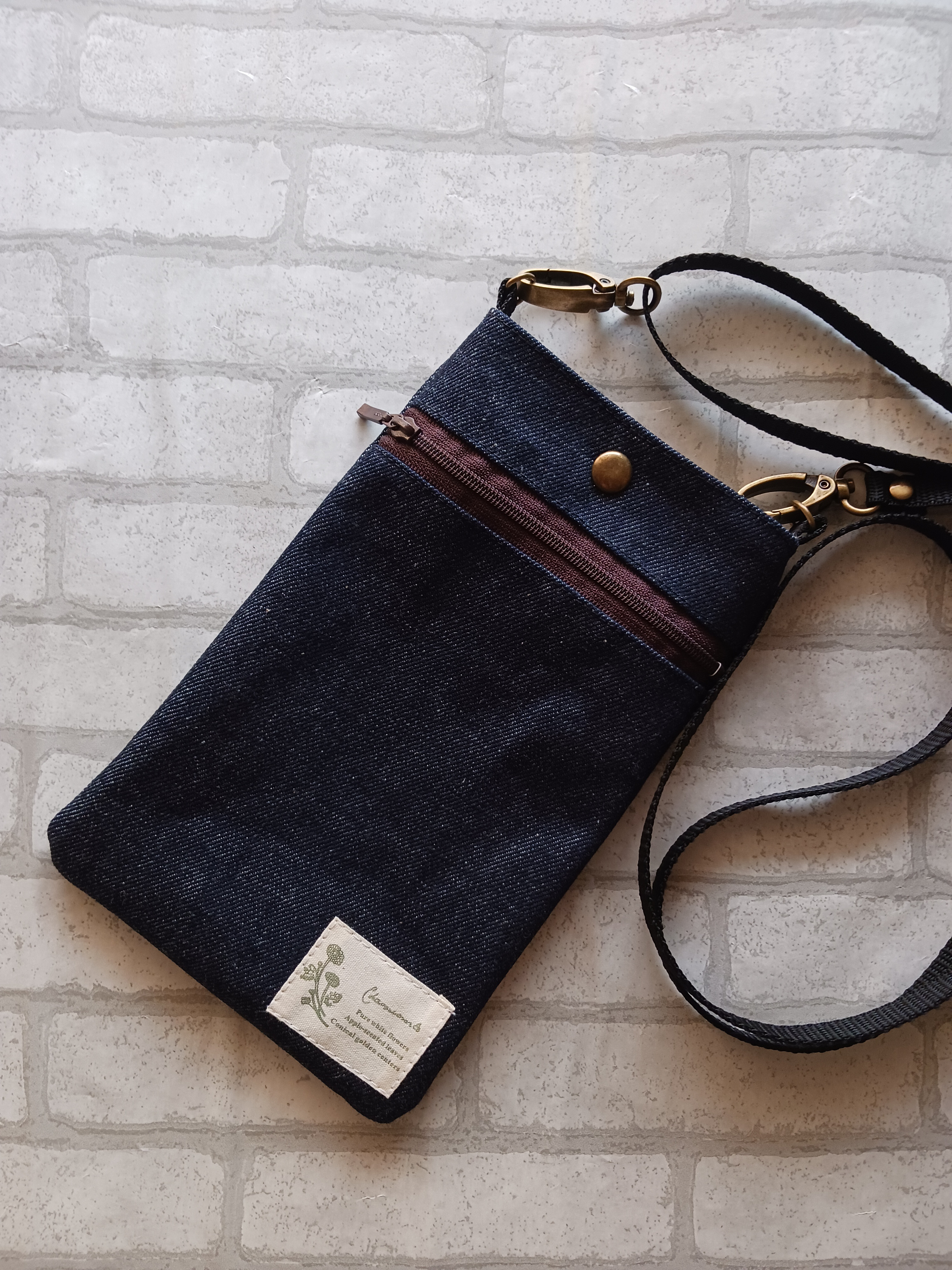 岡山デニムのスマホショルダーバッグ サコッシュ ショルダー