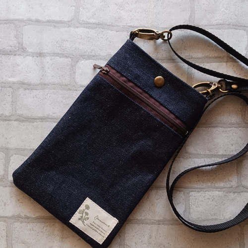岡山デニムのスマホショルダーバッグ サコッシュ ショルダー