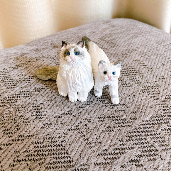 モ様専用ページ　ラグドール　2匹セット　猫　フィギュア　置物　オブジェ 5枚目の画像