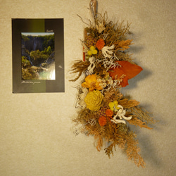 木箱の中の秋の森（オレンジ色）壁かけ・置き型２WAY 6枚目の画像