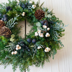 プリザーブドフラワー︎︎⟡.·針葉樹の秋冬ハーフリース①