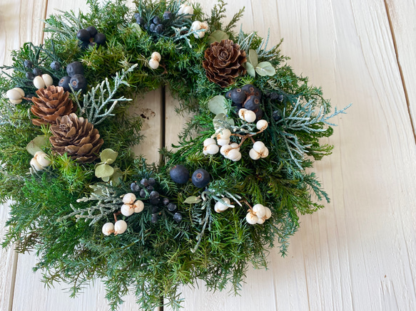 22センチ⟡.·プリザーブドフラワー︎︎針葉樹のシンプル秋冬クリスマス