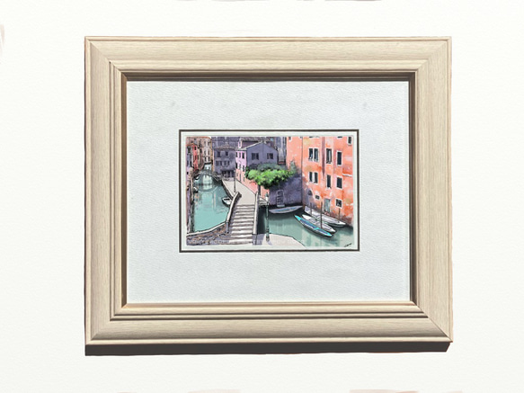 ポストカード ヨーロッパ風景画（組み合わせ自由4枚セット1.000円）No.252  イタリア　ヴェネツィアの小運河 3枚目の画像