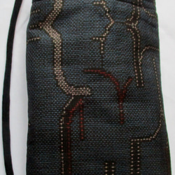７３８２　羽織の裏地と色大島紬の着物で作ったスマホポーチ＃送料無 9枚目の画像