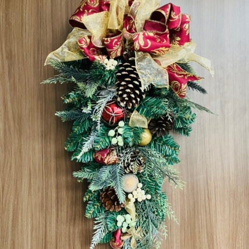 再販)◇ドアの色に合わせてお作りします 約60㎝ 大きいクリスマス