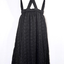 Lacy Stripes Salopette Flare Skirt (black) フレアスカート ブラック 黒 9枚目の画像