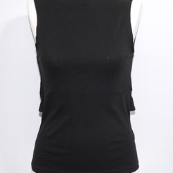 Back Ribbon No-sleeve Tops (black)ノースリーブトップス ブラック 黒 上品 きれいめ 7枚目の画像