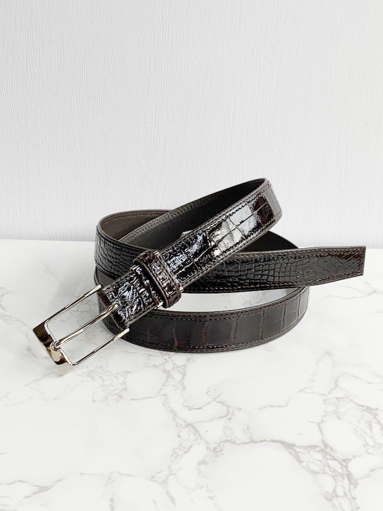 日本製　クロコダイル　３０㎜巾　上質　べルト　エキゾチックレザー