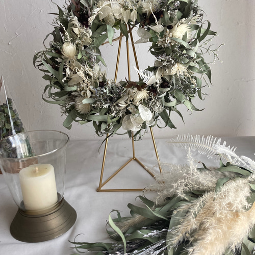 細葉ユーカリのリース ドライフラワー m-floret 通販 16633185