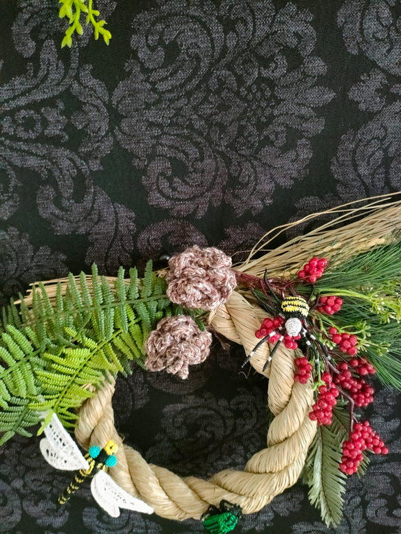 【販売終了】虫好きのためのしめ縄飾り 4枚目の画像