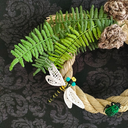 【販売終了】虫好きのためのしめ縄飾り 2枚目の画像