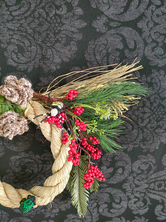 【販売終了】虫好きのためのしめ縄飾り 5枚目の画像