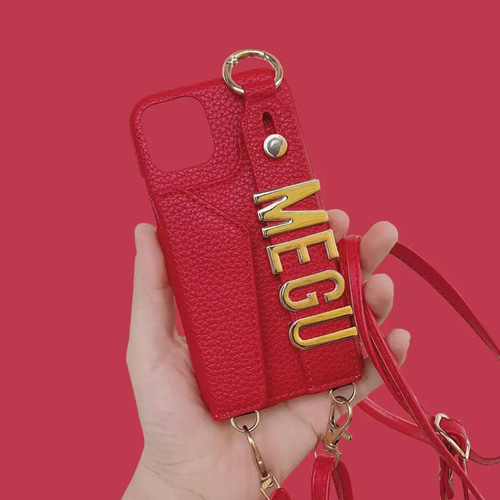 カードポケット＆ショルダー付き♡名入れ可能iPhone＆Galaxyケース カードポケット＆ショルダー付き♡名入れ可能iPhone＆Galaxyケース