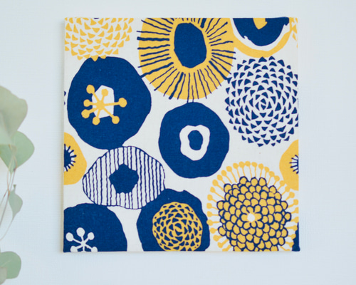 アート フラワー ファブリックパネル インテリア 北欧 お花 20×20
