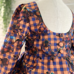 子供服　ゾンビガール‍♀️✖️チェック パネルラインワンピースドレス　100サイズ　女の子　ハロウィン　仮装 7枚目の画像