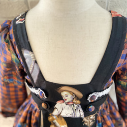 子供服　ゾンビガール‍♀️✖️チェック パネルラインワンピースドレス　100サイズ　女の子　ハロウィン　仮装 8枚目の画像