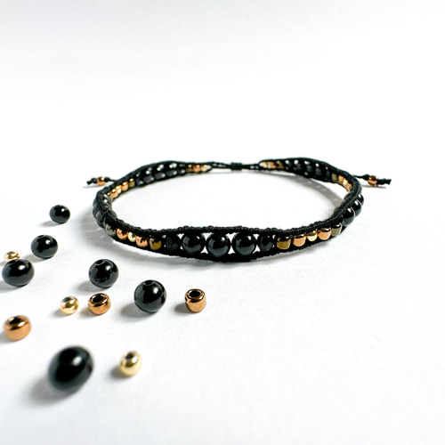 メンズ】静電気除去ブレスレット｜黎黒のグラーヴェ｜ブラック