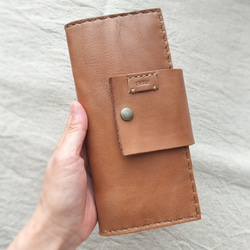 simple wallet　濃いヌメ色　オイルワックスレザー 16枚目の画像