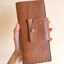 simple wallet　濃いヌメ色　オイルワックスレザー 19枚目の画像