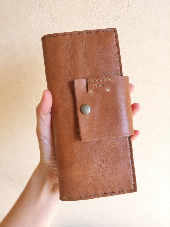 simple wallet　濃いヌメ色　オイルワックスレザー 19枚目の画像