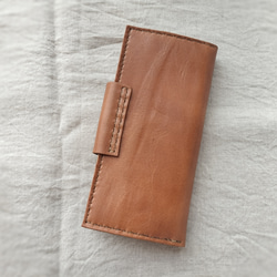 simple wallet　濃いヌメ色　オイルワックスレザー 7枚目の画像