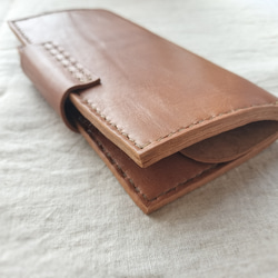 simple wallet　濃いヌメ色　オイルワックスレザー 8枚目の画像