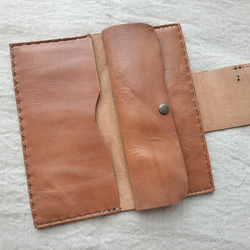 simple wallet　濃いヌメ色　オイルワックスレザー 11枚目の画像