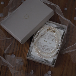 ｜2way｜淡水パールのネックレス｜マンテル石入り｜品質AA+｜お好みの長さでお作りします 8枚目の画像