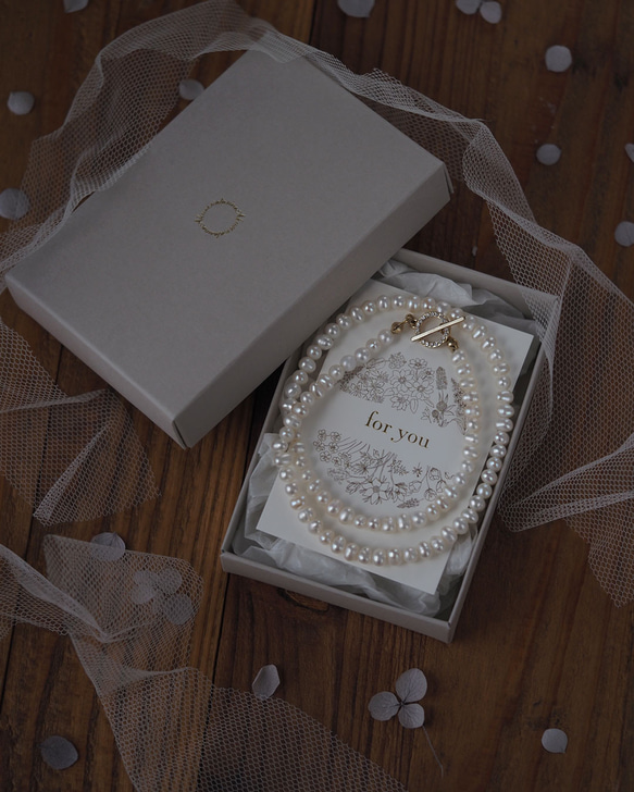 ｜2way｜淡水パールのネックレス｜マンテル石入り｜品質AA+｜お好みの長さでお作りします 8枚目の画像