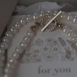 ｜2way｜淡水パールのネックレス｜マンテル石入り｜品質AA+｜お好みの長さでお作りします 12枚目の画像