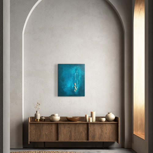 現代アート　45.5×38㎝　月　モダン　アートパネル　インテリア　抽象画 現代アート 45.5×38㎝ 大きめ モダン アートパネル インテリア 抽象画
