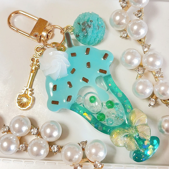 シャカシャカキーホルダー Mチョコ入フラペチーノシェイカー