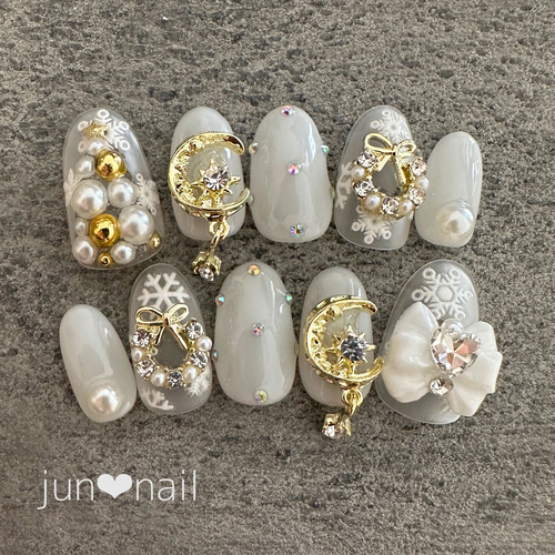 クリスマスネイル♡2023 ネイルチップ（つけ爪） jun❤︎nail