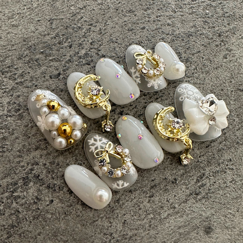 クリスマスネイル♡2023 ネイルチップ（つけ爪） jun❤︎nail 通販