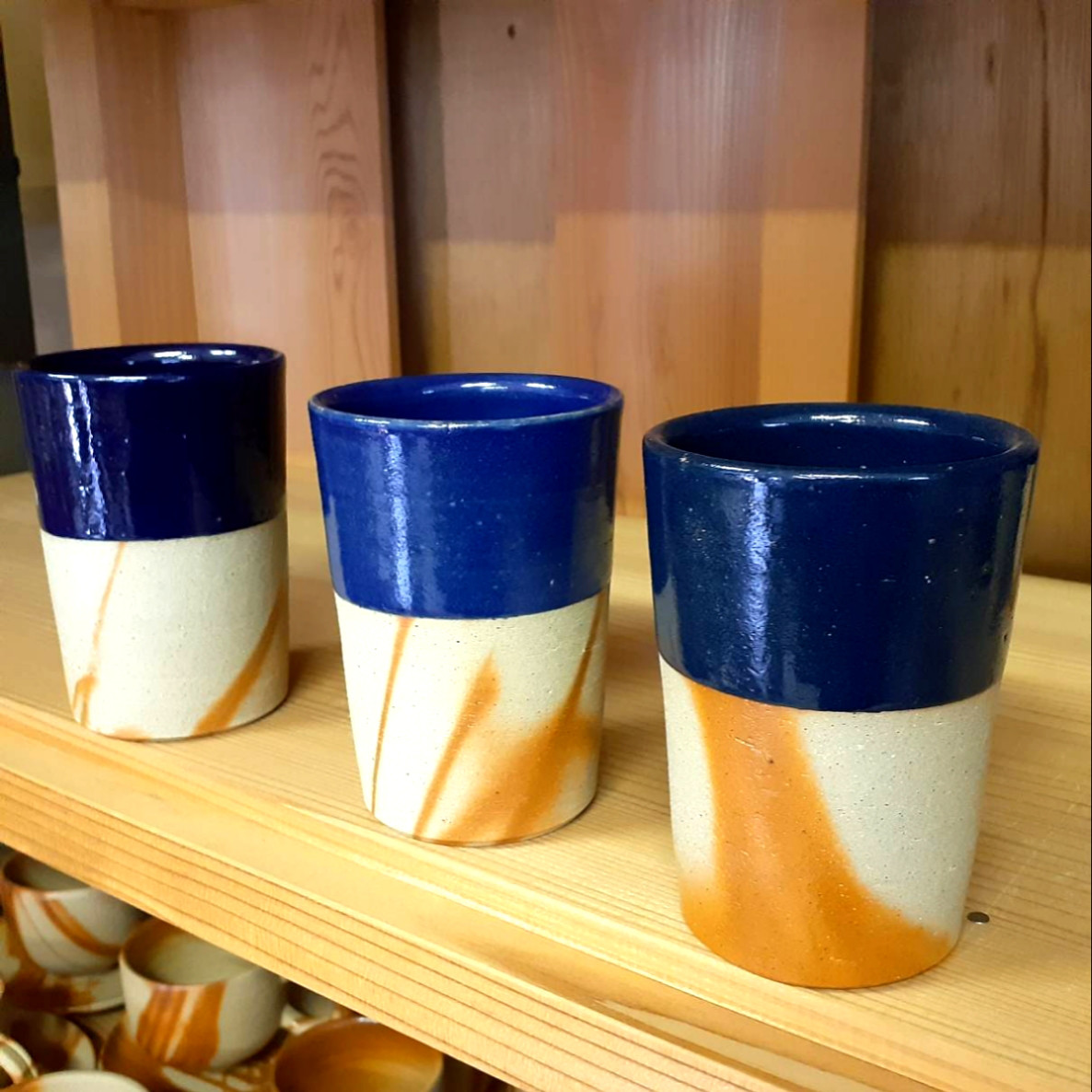 備前焼  デニム備前 カップ&ソーサー  ブルー② 新作 Creema限定　備前焼緋襷藍釉