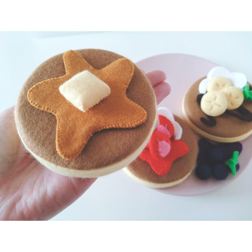 フェルトのホットケーキセット♡フェルトおままごと おもちゃ