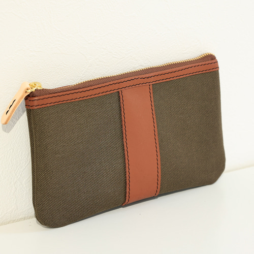 大人のcordura＆レザートリムミニスリムリュック ダークブラウン3点