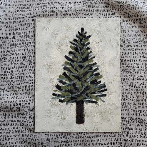スプレーアート もみの木 未使用 絵画 オシャレ クリスマス