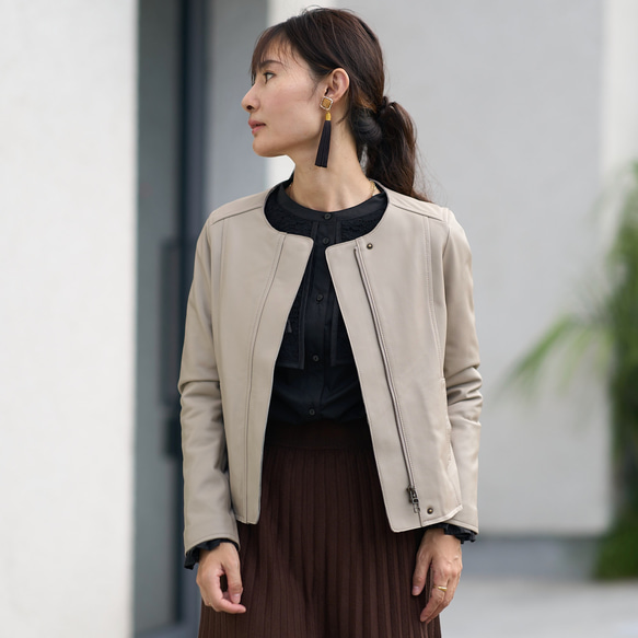 ﾓﾘﾉｶﾞｯｺｳ 花束のようなレースビックカラーケープ長袖ブラウス (ブラック) 襟付きデザイン｜mg-lb17-bk 11枚目の画像