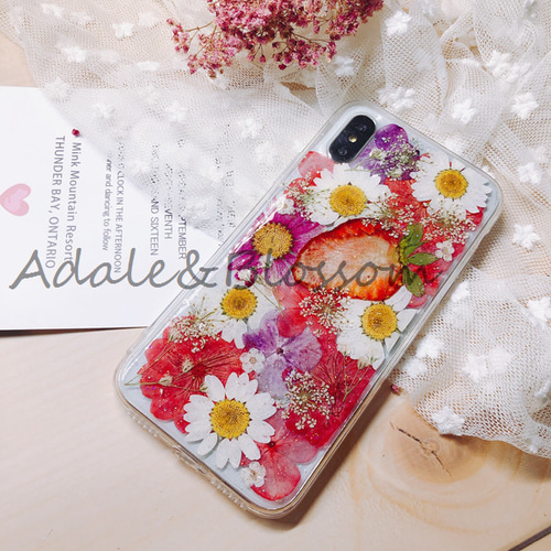 押し花スマホケース☆全機種対応☆手帳型☆iPhone15☆iPhone12Pro  